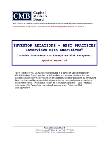 Investor Relations Best Practices