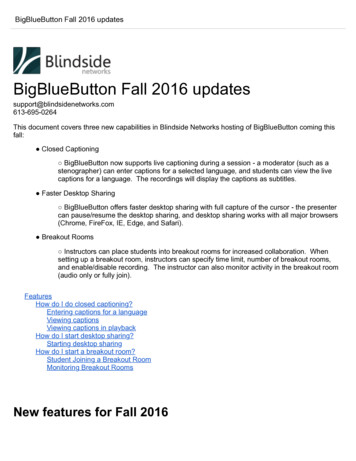 BigBlueButton Fall 2016 Updates - Oakton