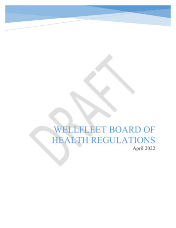Wellfleet Board Of Health Regulations