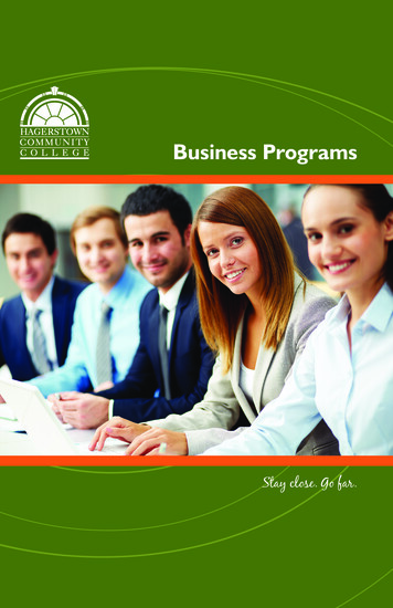 Business Programs - Hagerstown Community College