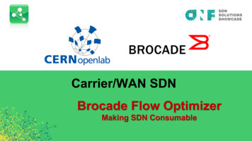 Carrier/WAN SDN Brocade Flow Optimizer - Opennetworking 