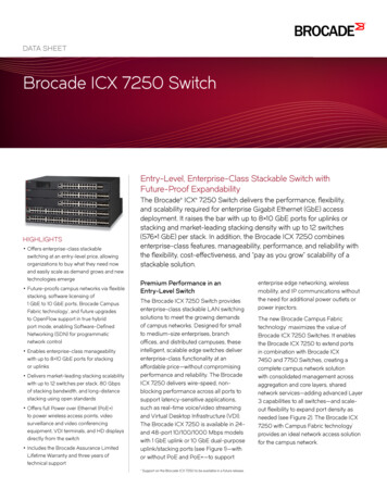 Brocade ICX 7250 Switch Data Sheet - DataSwitchWorks 