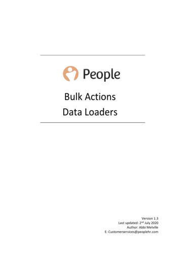 Bulk Actions Data Loaders - People HR