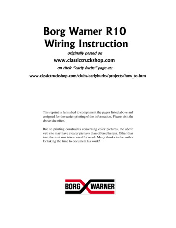 Borg Warner R10 Wiring Instruction - Potomacbird 