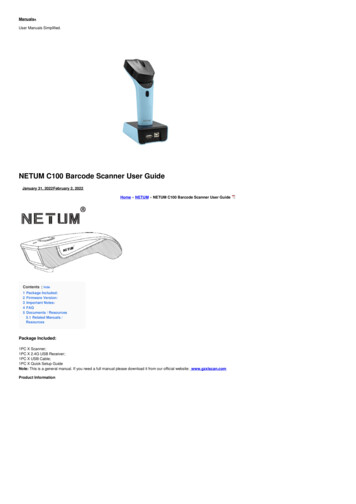 NETUM C100 Barcode Scanner User Guide - Manuals 