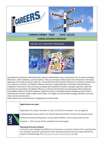 Careers Corner - Issue Date: 13/5/22 Career Advisers Message