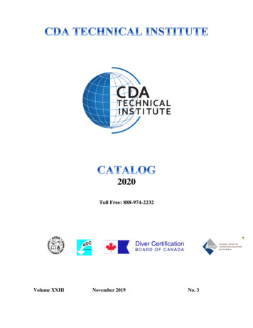 2020 - CDA Technical Institute's Commercial Diver Program
