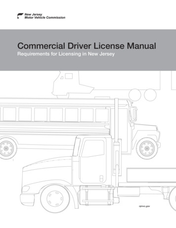Commercial Driver License Manual - Government Of New Jersey