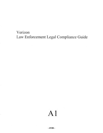 Verizon Law Enforcement Legal Compliance Guide