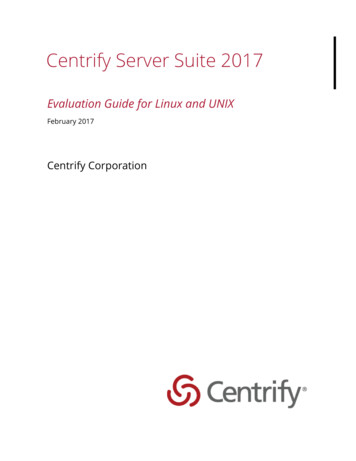 Centrify Server Suite Evaluation Guide For Linux And UNIX