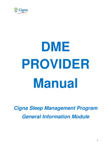 DME PROVIDER Manual - CareCentrix