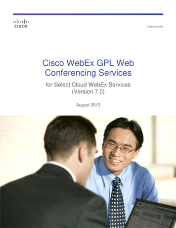 Cisco WebEx GPL Web Conferencing Services - Tzmc.us