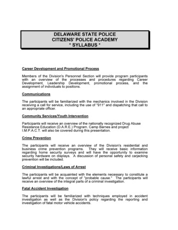 Future Issues And Trends In Law Enforcement - Delaware State Police