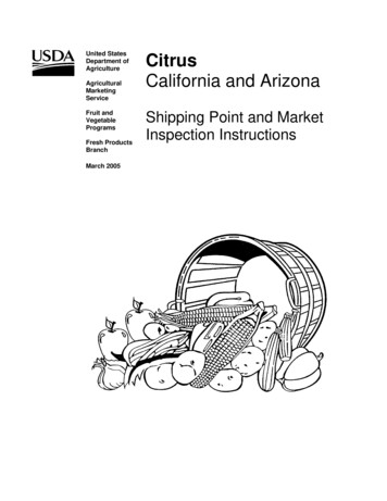 Citrus CA And AZ Inspection Instructions