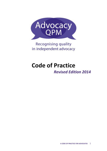 Code Of Practice - QPM