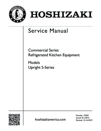 Commercial Series Refrigerated Kitchen Equipment Models . - HOSHIZAKI