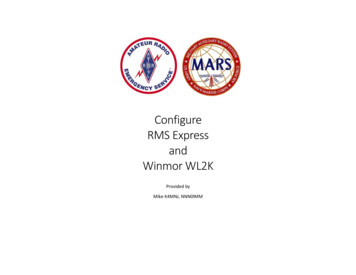 Configure RMS Express And Winmor WL2K - Mecklenburg ARES