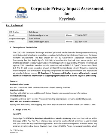 Keycloak - Corporate PIA - PCT Signed - Gov