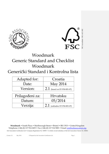 Woodmark Generic Standard And Checklist Woodmark - Soil Association