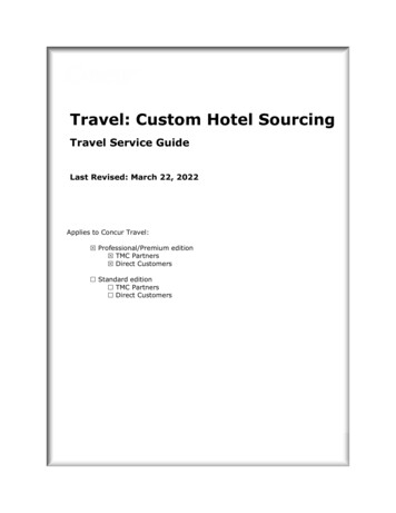Travel: Custom Hotel Sourcing - Concur Training