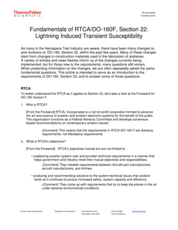 Fundamentals Of RTCA/DO-160F, Section 22: Lightning Induced Transient .