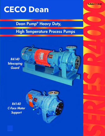 Dean Pump Heavy Duty, High Temperature Process Pumps - CECO Enviro