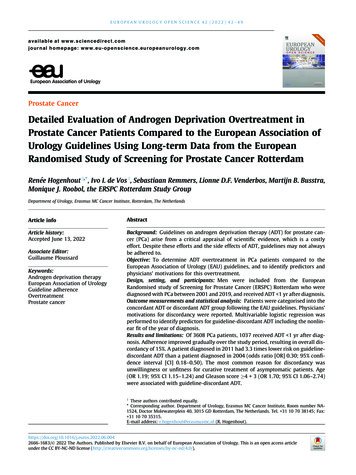 Detailed Evaluation Of Androgen Deprivation Overtreatment In Prostate .