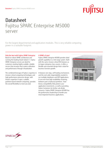 Datasheet Fujitsu SPARC Enterprise M5000 Server
