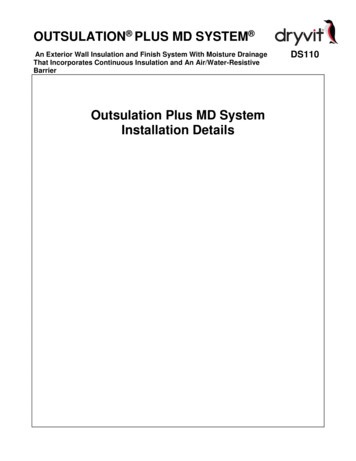Outsulation Plus MD System Installation Details - Dryvit