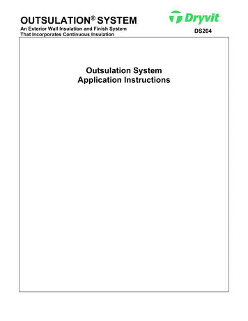 Outsulation System Application Instructions - DS204 - Dryvit