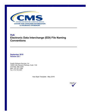 Hub Electronic Data Interchange (EDI) File Naming Conventions (10/2/19)