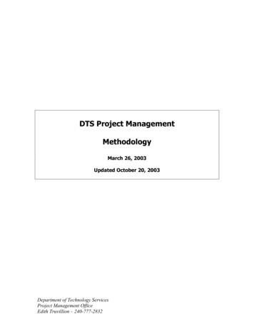 DTS Project Management Methodology Handout Fixup
