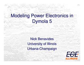 Modeling Power Electronics In Dymola 5 - University Of Illinois Urbana .