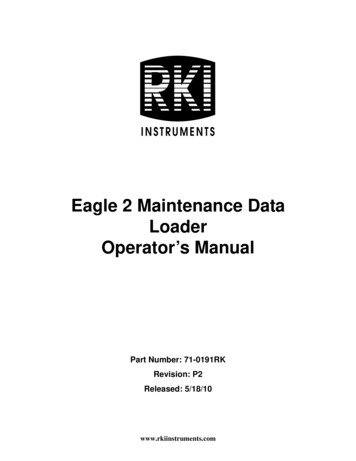 Eagle 2 Maintenance Data Loader Operator's Manual