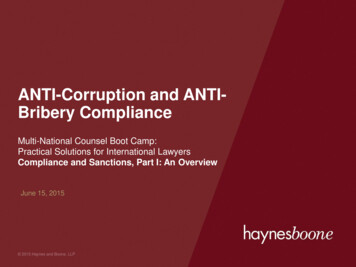 ANTI-Corruption And ANTI- Bribery Compliance - The Center For American .