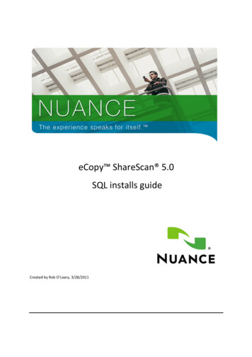 ECopy ShareScan 5.0 SQL Installs Guide