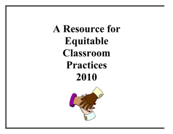 A Resource For Equitable Classroom Practices - Montgomery County Public .