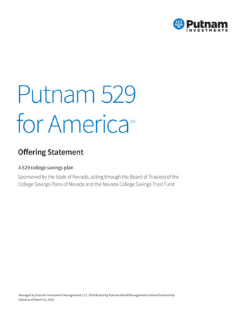 Putnam 529 For America - Putnam Investments