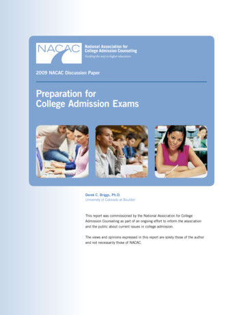 Preparation For College Admission Exams - Ed