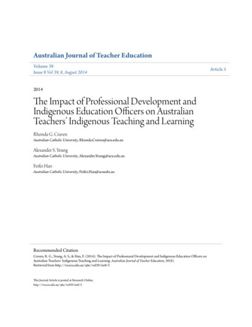 The Impact Of Professional Development And Indigenous Education .
