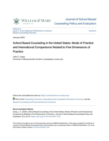 School-Based Counseling In The United States: Mode Of Practice And .