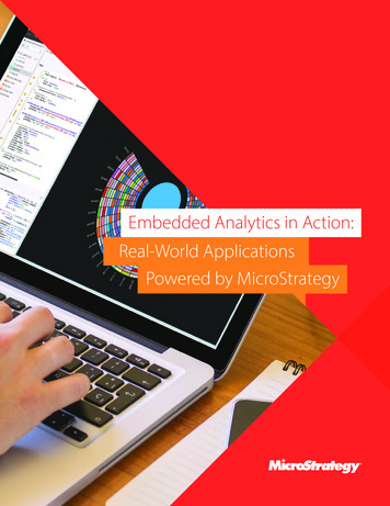 Embedded Analytics In Action: Real-World Applications . - MicroStrategy
