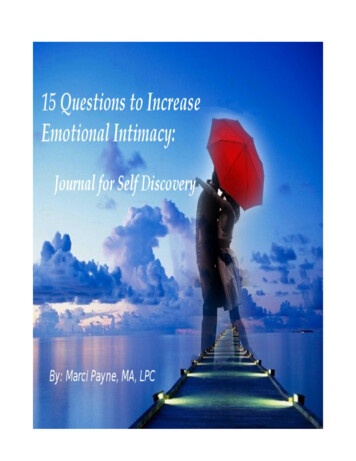 15 Questions To Increase Emotional Intimacy - Marci Payne