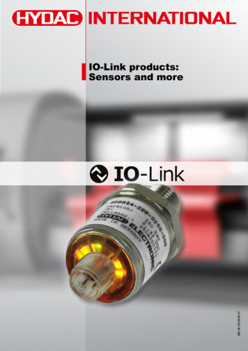 IO-Link Products: Sensors And More - HYDAC