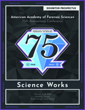 American Academy Of Forensic Sciences 75th Anniversary Conference