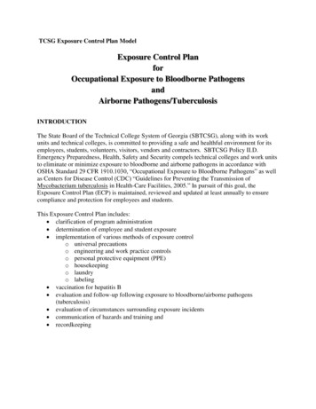 Exposure Control Plan - West Georgia Technical College