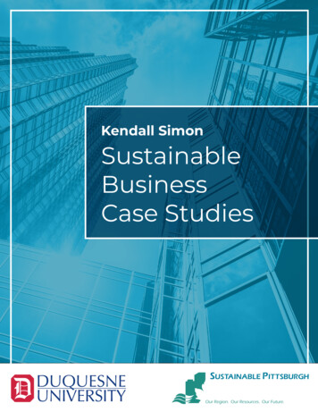 Kendall Simon Sustainable Business Case Studies