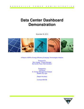 Data Center Dashboard Demonstration - Legacy.bpa.gov