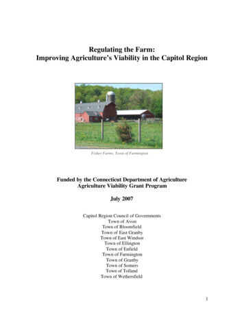 Regulating The Farm: Improving Agriculture's Viability In The . - CRCOG