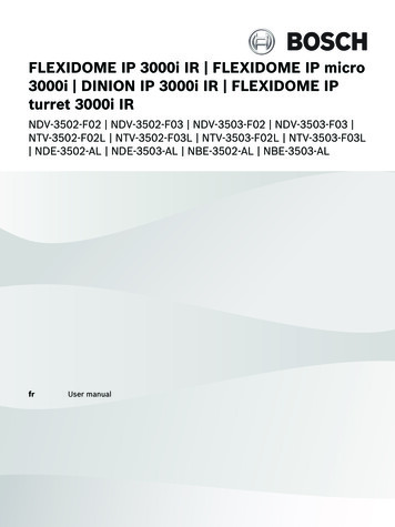 FLEXIDOME IP 3000i IR FLEXIDOME IP Micro 3000i DINION IP 3000i IR .